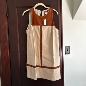 Anthropologie Faux Leather Shift Dress